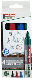 edding Táblamarker készlet, 1, 5-3mm, kerek Edding 28 EcoLine, 4 klf. szín - irodamarket