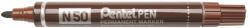 Pentel Alkoholos marker fém testű 4, 3mm kerek hegyű N50-EE Pentel Extreme barna - irodamarket