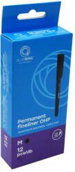 BLUERING Rostirón, tűfilc alkoholos 1mm, OHP Bluering® M fekete - irodamarket