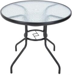 ROJAPLAST ZWMT kerti asztal fém üveg asztallap 80 cm átmérőjű (YLGT-019)