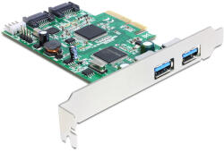 Delock PCI Express Kártya 2 x Külső USB 3.0, 2 x Belső SATA 6 Gb/s