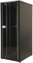 Lande 19" Álló Rack Szekrény 16U 600x600 mm - Fekete