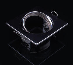 OPTONICA Beépíthető keret, négyzet alakú billenthető, szálcsiszolt, furat mérete 70mm (5077)