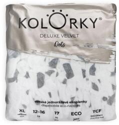 Kolorky Deluxe Velvet - Dots XL 12-16 kg 17 db