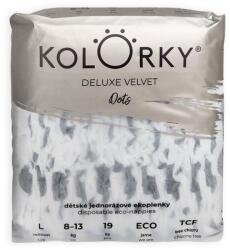 Kolorky Deluxe Velvet - Dots L 8-13 kg 19 db