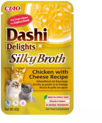Inaba Foods Dashi Delights Silky Broth nedves macskaeledel - csirke sajttal 40 g