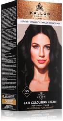 Kallos Glow Lasting Cream Colour tartós hajfesték árnyalat Black 60 ml