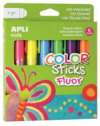 APLI Kids Color Sticks Fluor Tempera kréta készlet 6 fluoreszkáló szín (14404) (AP14404) - aqua