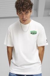 PUMA Puma, Kerek nyakú póló mintás hátrésszel, Zöld, Fehér, S (624395-02-S)