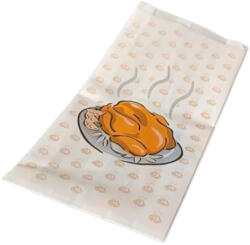  Grillcsirkés papírtasak mintás - 18x6x35cm