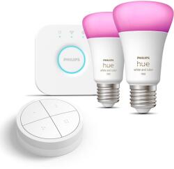 Philips Hue White and Color Ambiance 9W 1100 E27 starter kit + Philips Hue Tap Dial Switch White