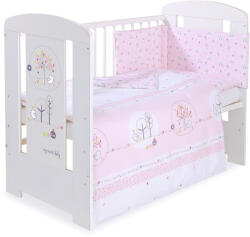 BabyLion Prémium 3 Részes Ágyneműhuzat Szett - Kedves Madarak - Rózsaszín