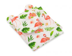 BabyLion Prémium Maci 2 Részes Ágyneműszett - Flamingó - fizz