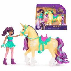 Spin Master Figurine Unicorn Academy, păpușă Ava și frunză de unicorn (6069631) Figurina