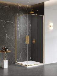 NEW TRENDY Smart cabină de duș 100x80 cm dreptunghiular auriu periat/sticlă transparentă EXK-7597 (EXK7597)