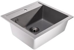 LunArt Cuki egymedencés gránit mosogató, Light Grey 5999861632121 (5999861632121)