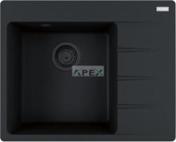 Franke Centro CNG 611-62 A jobbos Black collection matt fekete gránit mosogatótálca távvezérlővel (114.0658. 594)