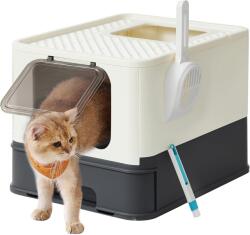 FEANDREA Zárt Macskaalom, Macska Toalett, Bézs és Fekete | FEANDREA