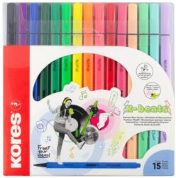 Kores Markere creative Kores K-Beats 15 culori (0310651) Carte de colorat