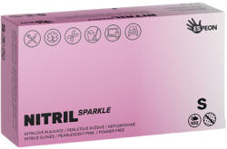 Espeon Gloves Nitril Sparkle Powder Free Gloves Pearlscent Pink 100 ks mănuși S