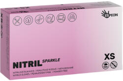 Espeon Gloves Nitril Sparkle Powder Free Gloves Pearlscent Pink 100 ks mănuși XS