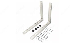  Univerzális klíma tartó konzol 1 pár, kicsi, 45 cm-es, 450 mm-es, 80 kg-ig, összecsukható, fehér, HTGKZL001