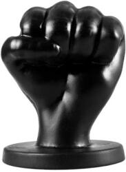 All Black Dildo Anal Fist, PVC, Negru, 16.5 cm