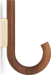 Gejst Cârlig de perete, 19 cm, alamă, nuc (10236) Agatator cuier