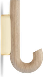 Gejst Cârlig de perete, 13, 3 cm, alamă, stejar deschis (10240) Agatator cuier