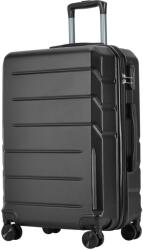 BONTOUR SPINNER közepes Duplakerekes Gurulós bőrönd, Fekete (120142-Black) - vasbutor