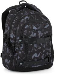 Bagmaster fekete / szürke mintás textil hátizsák nomad25b