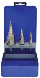 Strend Pro Lépcsős fúró készlet Strend Pro SS652, 4-12, 4-20, 4-32 mm, HSS 6542 spirál, fémbe, profi (421172)