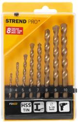Strend Pro Fúrókészlet Strend Pro FD023, 8 részes, 3-10 mm, TiN, falazó (420050)