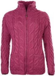 Vlnka Supersoft Merino női cipzáros gyapjúpulóver, piros ruházat méretei XL