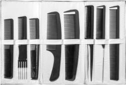 XANITALIA KIT Pieptene frizerie/coafor - SCHOOL CARBON set 8 buc