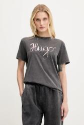 HUGO pamut póló szürke, 50544868 - szürke XS