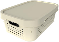 Elif Plastik Tároló doboz tetővel bézs szám: 11L