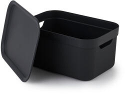 Rotho Tároló doboz tetővel 16L DECO Szín: Grafit