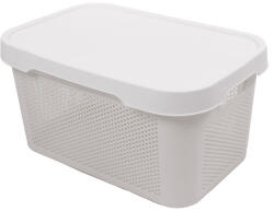 Elif Plastik Tároló doboz tetővel fehér szám: 17L