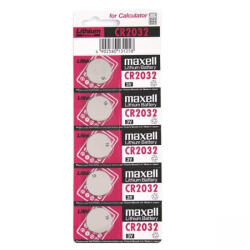 Maxell Elem CR2032 lithium 5 db/csomag, téphető bliszterben Maxell (18586300) - bestoffice