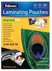 Fellowes Lamináló fólia, A3, 100 mikron, fényes, 100 db/doboz, Fellowes® (5351205) - bestoffice