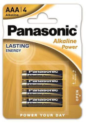 Panasonic Elem, AAA mikro, 4 db, PANASONIC "Alkaline power (LR03APB-4BP/LR03APB/4BP) - bestoffice