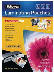 Fellowes Lamináló fólia, A4, 250 mikron, fényes, 100 db/doboz, Fellowes® (5401802) - bestoffice