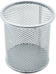 BLUERING Fémhálós írószertartó pohár kerek Bluering® ezüst (JJ41205(9109)) - bestoffice