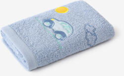 Goldea gyermek frottír törölköző - kék autócska 30 x 50 cm