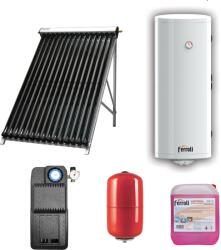 Ferroli Pachet solar Ferroli Ecotube New BASIC 1 panou x 20 tuburi, boiler Ecounit DW 150 litri cu 2 serpentine, pompa circulatie, controler WiFi, antigel solar, vas expansiune 24 litri (ECONEWB20150DW)