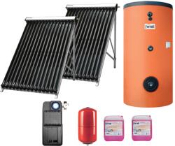 Ferroli Pachet solar Ferroli Ecotube New BASIC 2 panouri x 25 tuburi, boiler Ecounit 500 litri cu 2 serpentine, pompa circulatie, controler WiFi, antigel solar, vas expansiune 35 litri (ECONEWB255002WB)