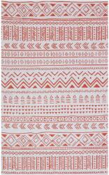 Maze Covor de living / dormitor Maze Home Palma Lavabil, Gri - Rosu (diverse dimensiuni), 80x150 cm (PM 02 GREY TERRA _ 135*200) Covor