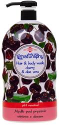 Naturaphy Gel de dus & sampon cu cirese si aloe vera, 1000ml, Naturaphy