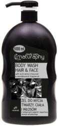 Naturaphy Gel de dus & sampon cu carbune activ Black Edition, 1000ml, Naturaphy